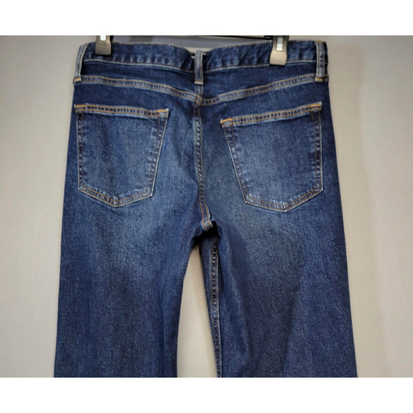 Old Navy Jeans Mens 32x32 Blue Boot Cut Built In Tough Flex Dark Wash Outdoors - Picture 12 of 15